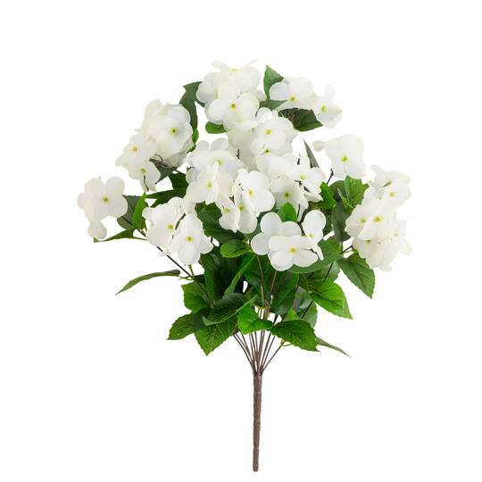 19" UV Resistant Artificial Hydrangea Bushes